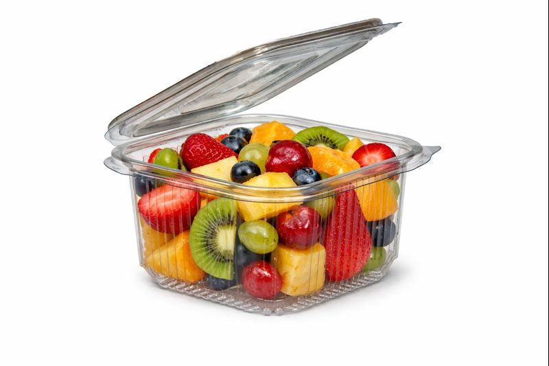 750CC Plastic salad container hinged