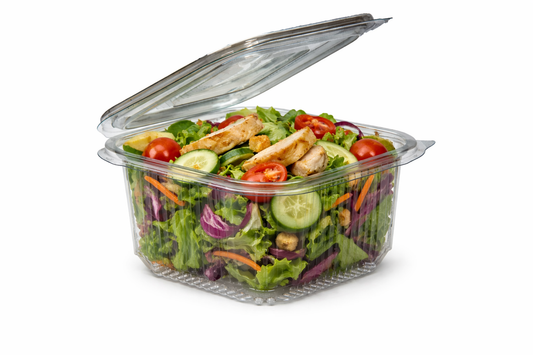 750CC Plastic salad container hinged