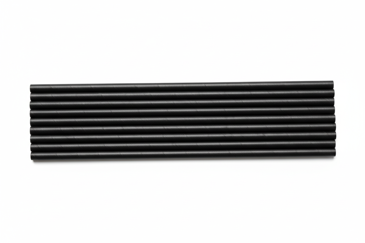 black straw paper plain