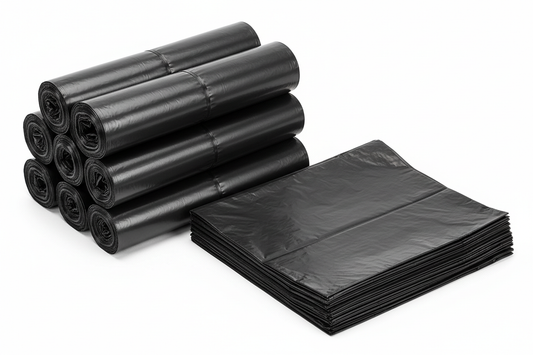 disposable bin bags black