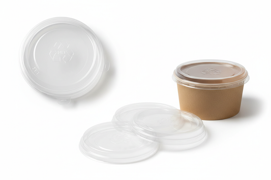 PET lids for Round kraft bowl takeaway
