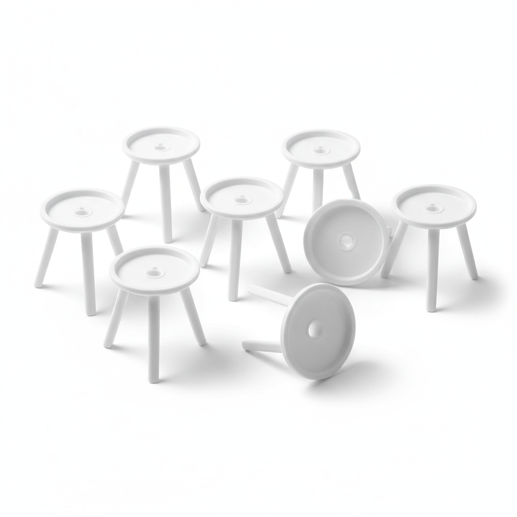 ROUND PIZZA BOX TRIPODS {4.5cm diameter x 3.7cm height}