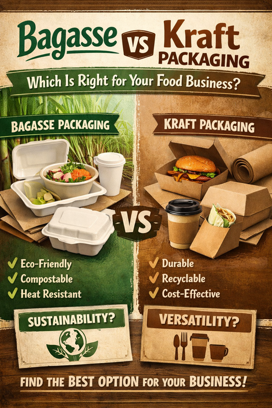 Bagasse vs Kraft Packaging: Which Is Right for Your Food Business?
