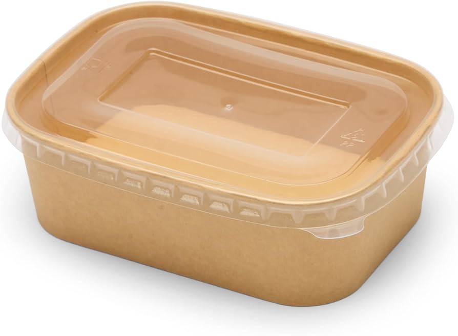 Rectangular Kraft Takeaway Boxes – 650ml