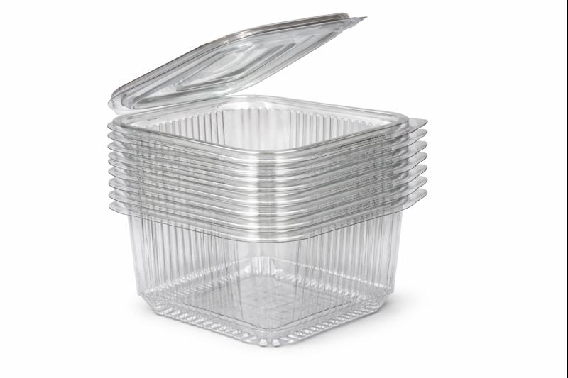 750CC Plastic salad container hinged