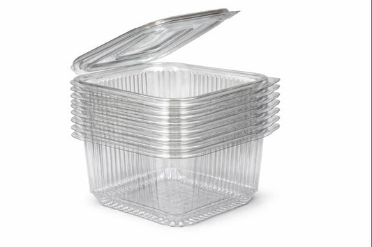 750CC Plastic salad container hinged