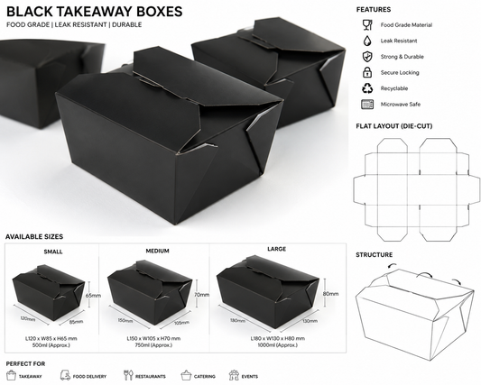 No1 Black Kraft Boxes