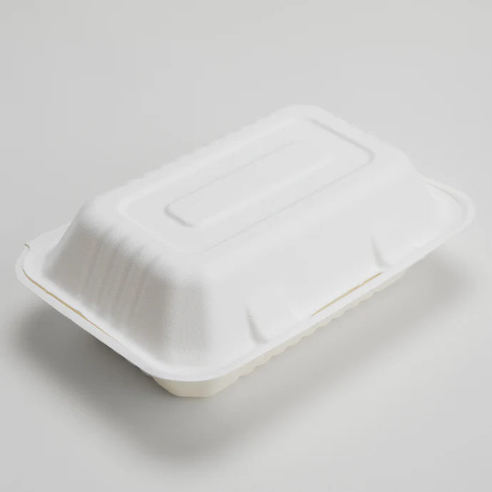 9 X 6" BAGASSE CLAMSHELL BOXES "BHB10" – Default Title