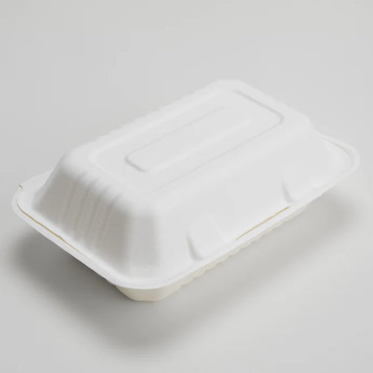 9 X 6" BAGASSE CLAMSHELL BOXES "BHB10" – Default Title