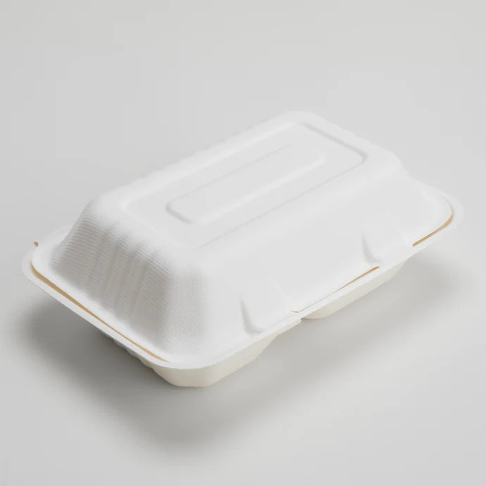 9 X 6" BAGASSE CLAMSHELL BOXES "BHB10" – Default Title