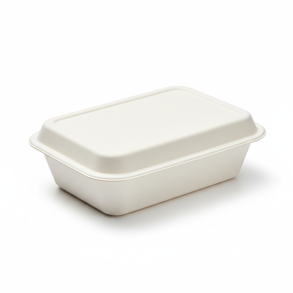 baggase 7x5 meal box white