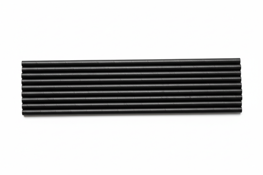 black straw paper plain