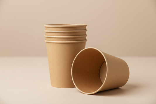 Round brown kraft soup cups, 12oz, plain