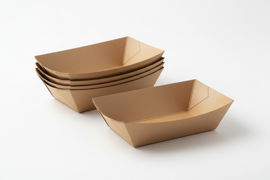 kraft trays brown takeaway