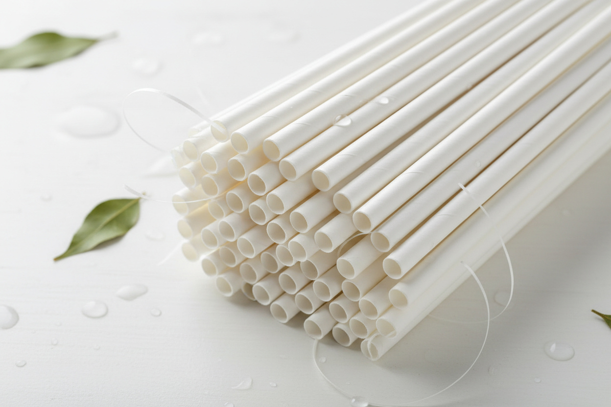 paper straws white big size 