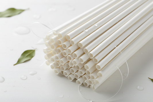 paper straws white big size 