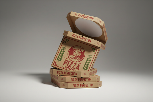 Printed Pizza Boxes – 16" in studio back ground