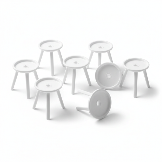 ROUND PIZZA BOX TRIPODS {4.5cm diameter x 3.7cm height}