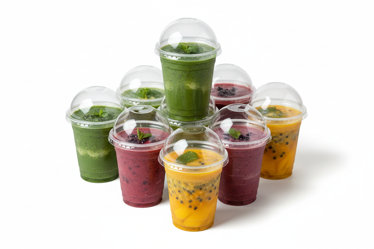 Clear 8oz smoothie cups, plain