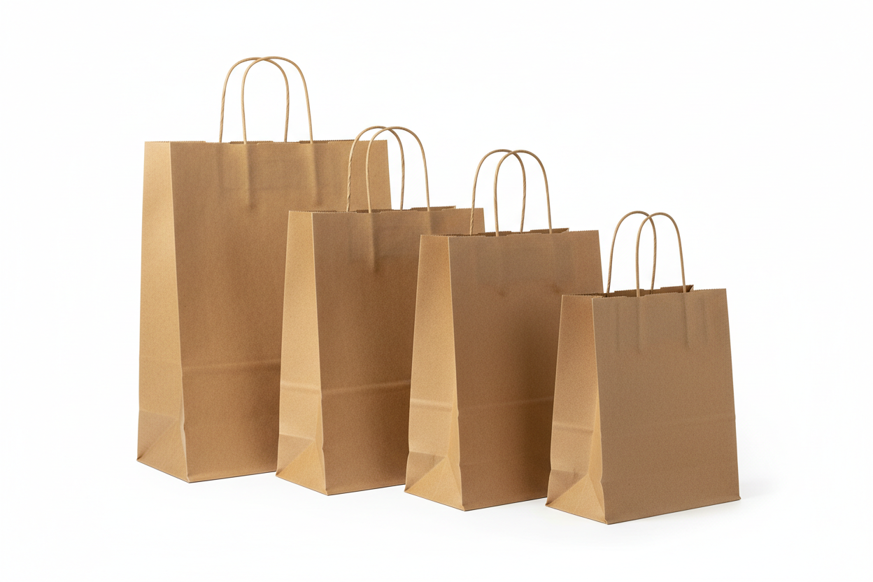 Takeaway Bags with Twisted Handles – Extra-Large with no names on the photos and in studi mode