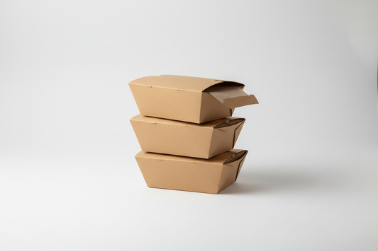 Takeaway Deli Boxes (Brown Kraft) – No 1 in studio back ground