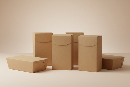 Takeaway Deli Boxes (Brown Kraft) – No 3 in studio back ground'