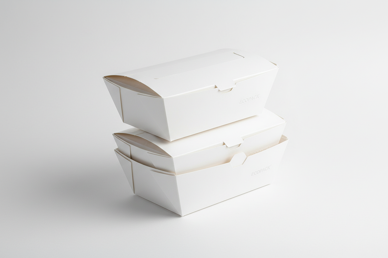 Takeaway Deli Boxes (White Kraft) – No 8