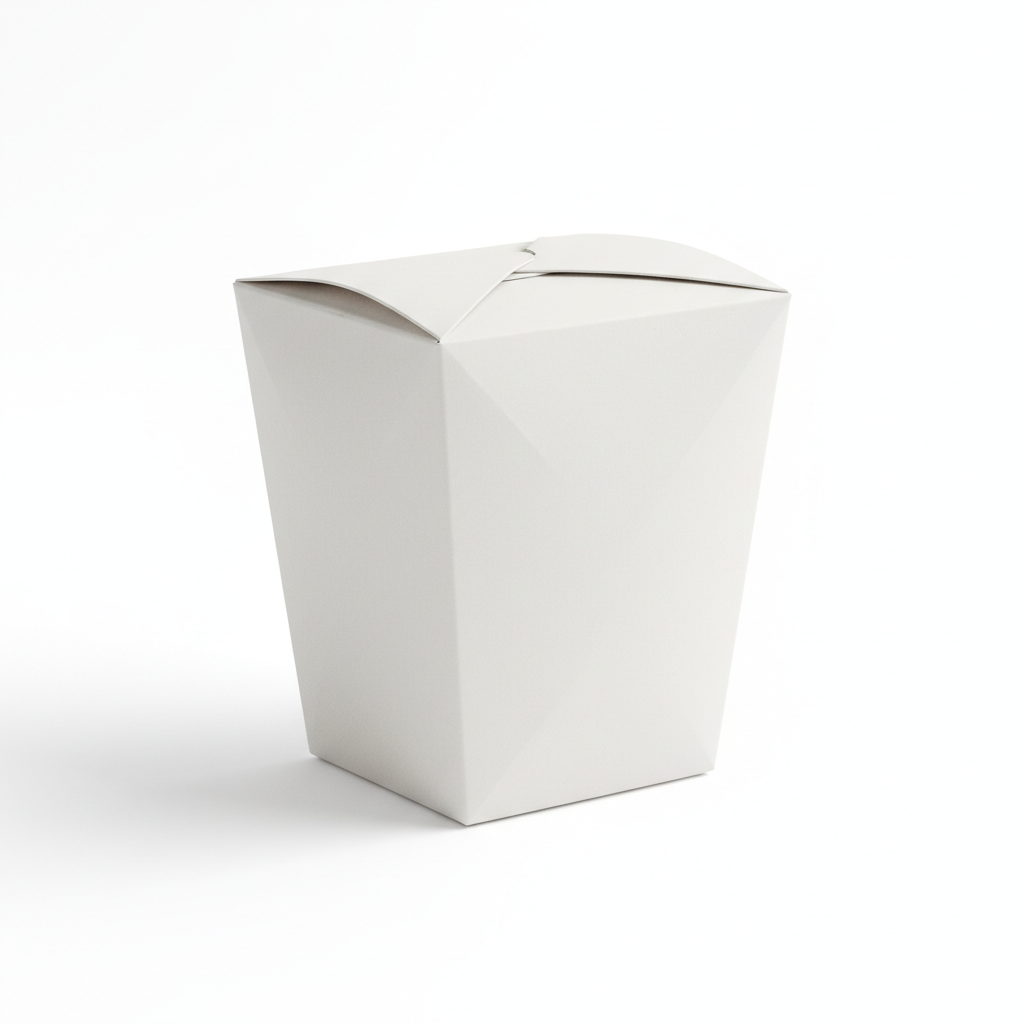 takeaway kraft noodle box white plain 