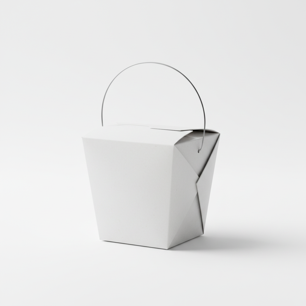 takeaway kraft noodle box white plain