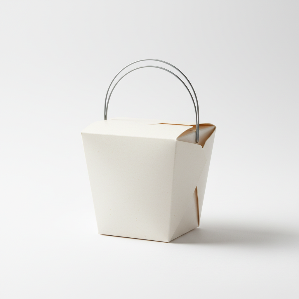 takeaway kraft noodle box white 