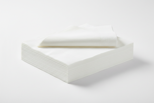 White Napkins – (25 X 25CM) 2PLY in studio back ground